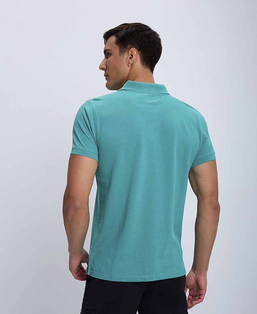 Ανδρική Μπλούζα Polo Modern Fit Single color φωτογραφία
