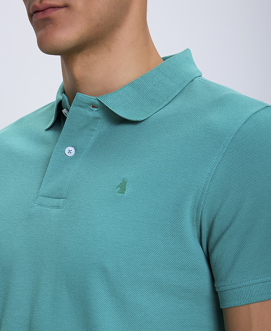 Ανδρική Μπλούζα Polo Modern Fit Single color φωτογραφία
