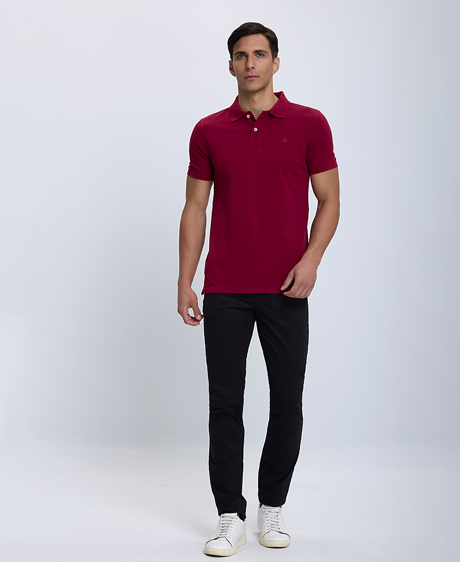 Ανδρική Μπλούζα Polo Modern Fit Single color φωτογραφία