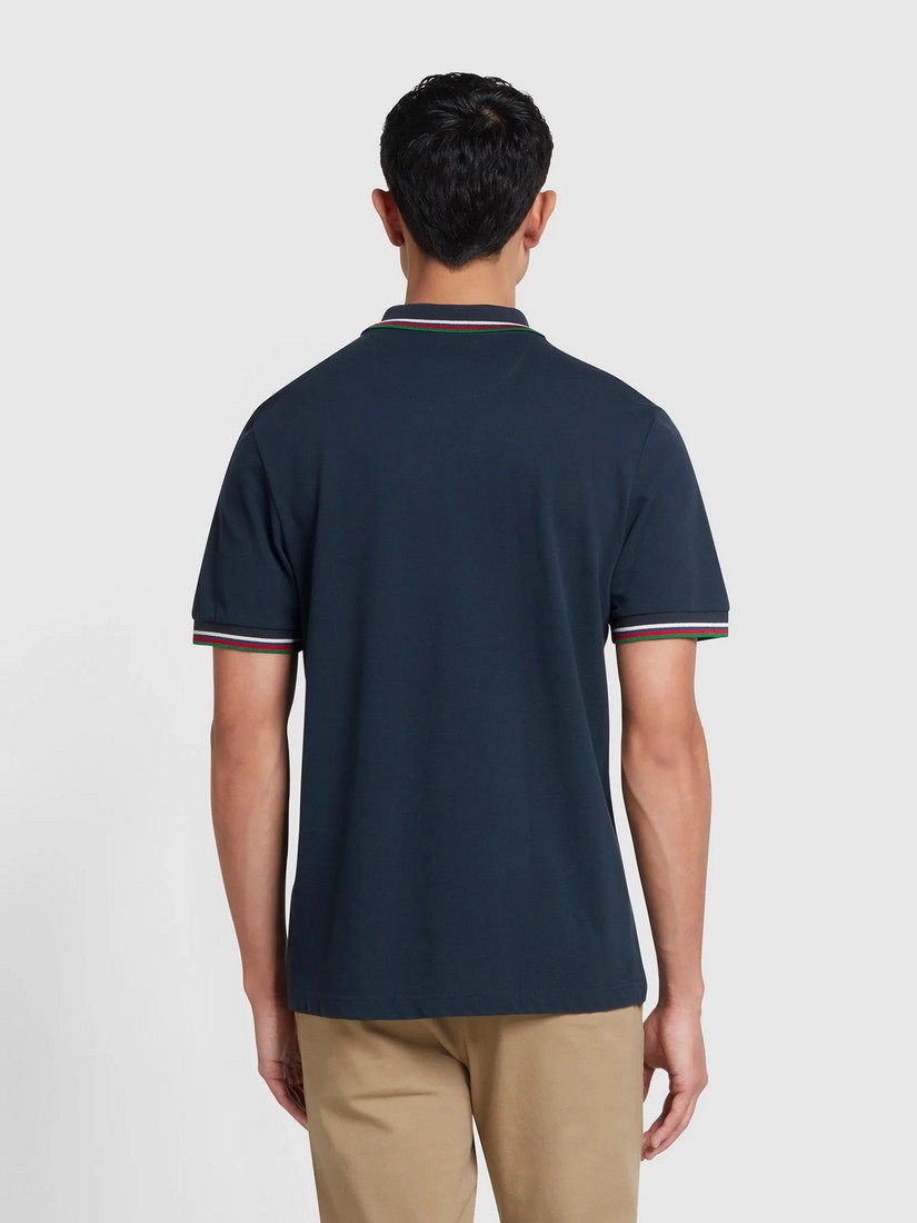 Farah Polo Μπλούζα Modern Fit σε Μπλε Σκούρο φωτογραφία