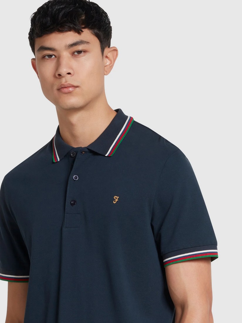 Farah Polo Μπλούζα Modern Fit σε Μπλε Σκούρο φωτογραφία