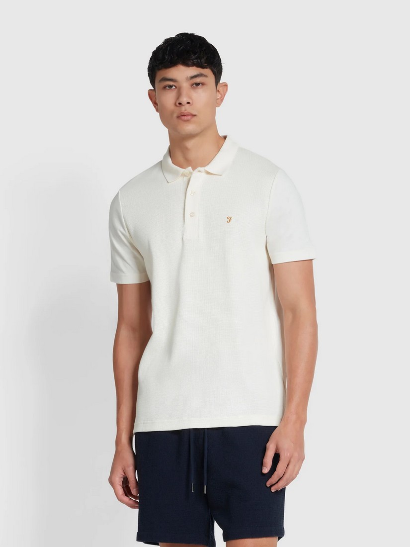 Farah Farah Polo Forster Μπλούζα με Υφή Indigo