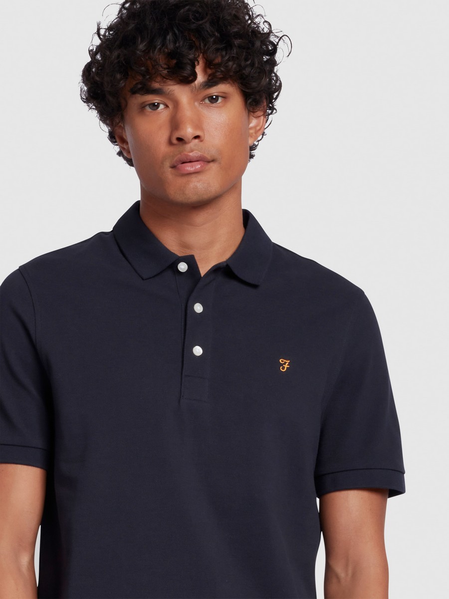 Farah Ανδρικό Polo Μπλουζάκι Κοντομάνικο Slim Fit από Οργανικό Βαμβάκι φωτογραφία