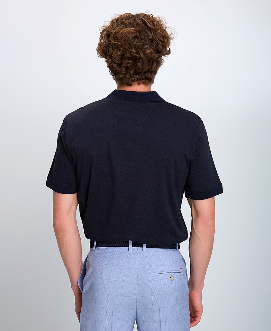 Boss Ανδρικό Polo Slim Fit Από Βαμβάκι Και Κασμίρ φωτογραφία