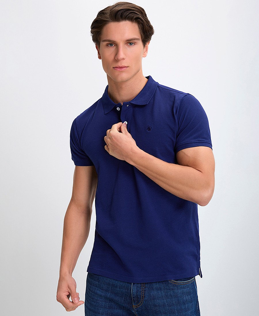 B.S Bags Ανδρική Μπλούζα Polo Βαμβακερή με Κεντημένο Λογότυπο Regular Fit