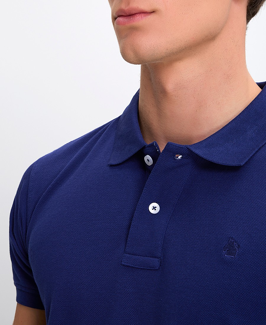 Ανδρική Μπλούζα Polo Βαμβακερή με Κεντημένο Λογότυπο Regular Fit φωτογραφία