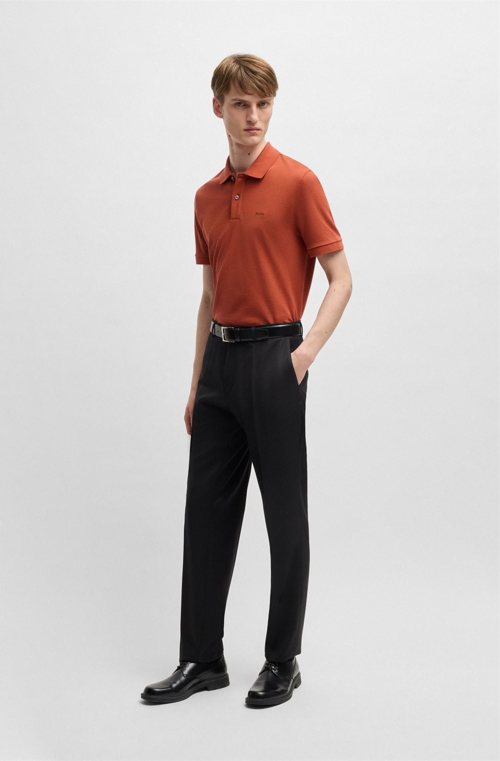 Boss Ανδρικό Polo Pallas Regular Fit Από Πικέ Βαμβάκι Με Λογότυπο φωτογραφία