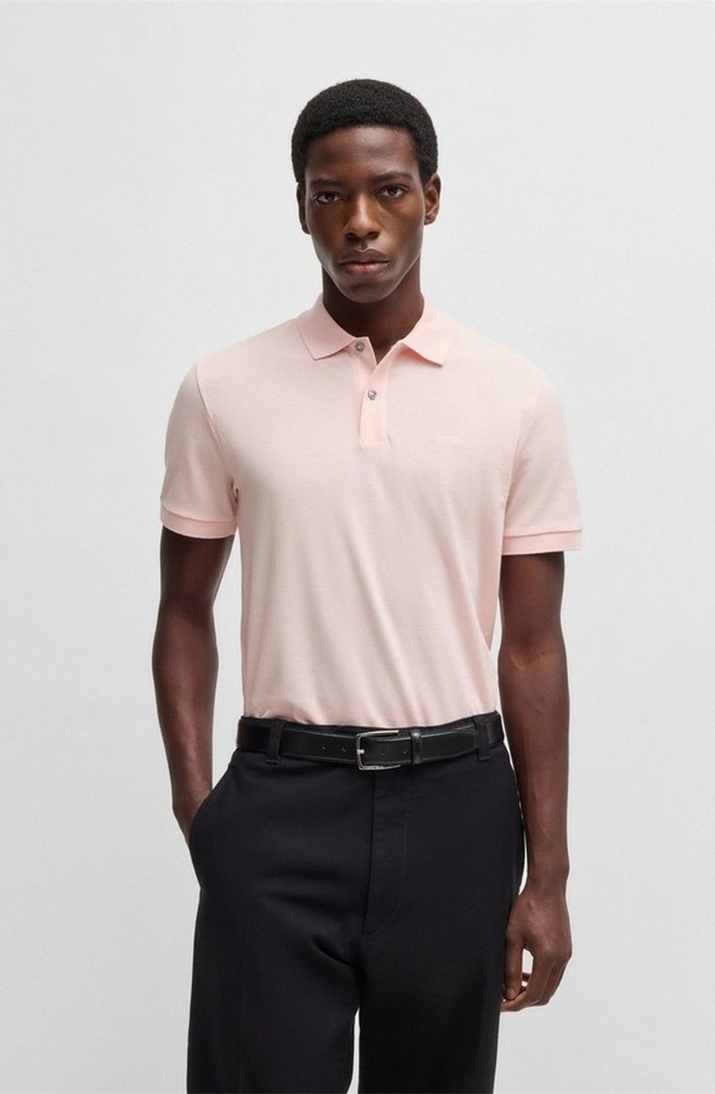 Boss Boss Ανδρικό Polo Pallas Regular Fit Από Πικέ Βαμβάκι Με Λογότυπο