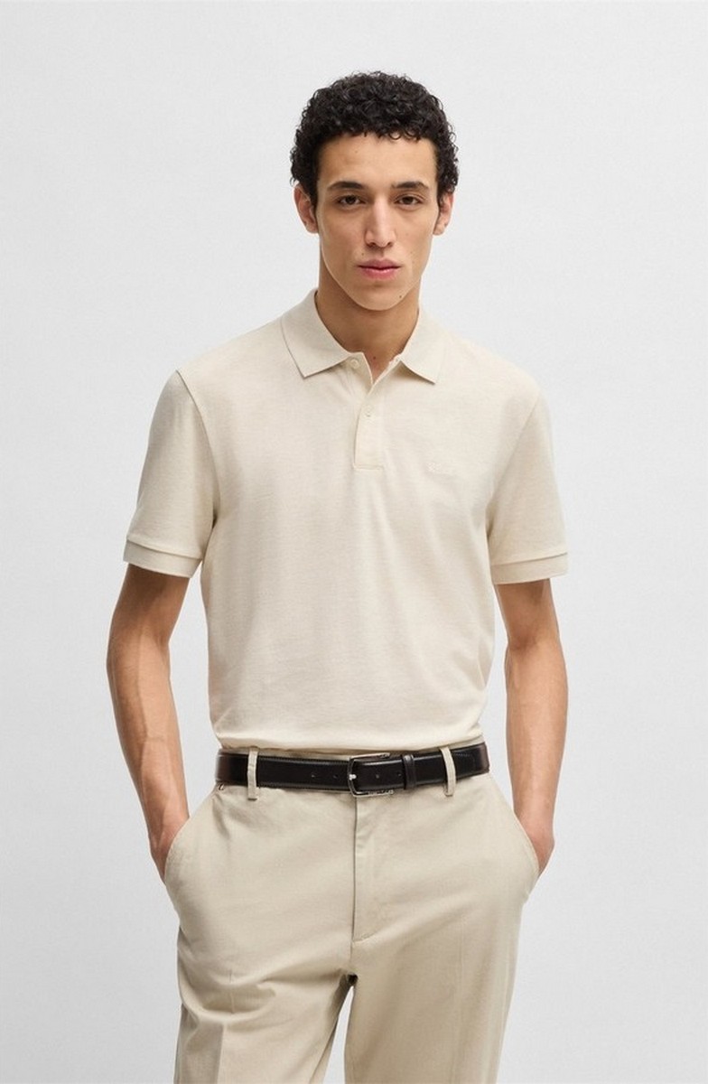 Boss Boss Ανδρικό Polo Pallas Regular Fit Από Πικέ Βαμβάκι Με Λογότυπο