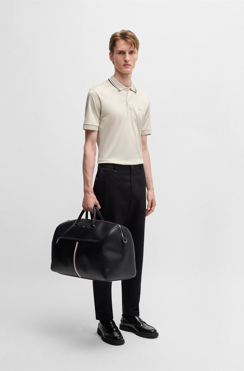 Boss Ανδρικό Polo Penrose 38 Slim Fit Από Βαμβάκι Με Ριγέ Γιακά φωτογραφία