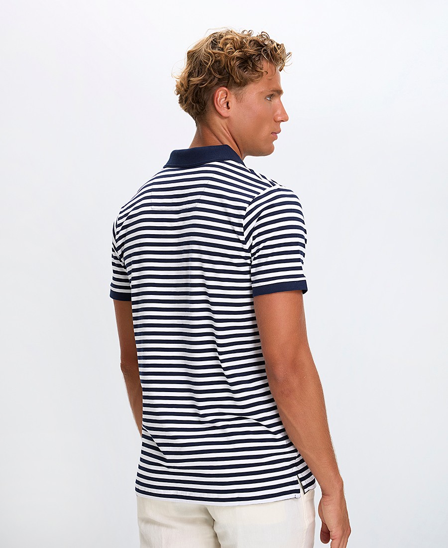 Ανδρική Polo Μπλούζα Regular Fit Ριγέ Κοντομάνικη φωτογραφία