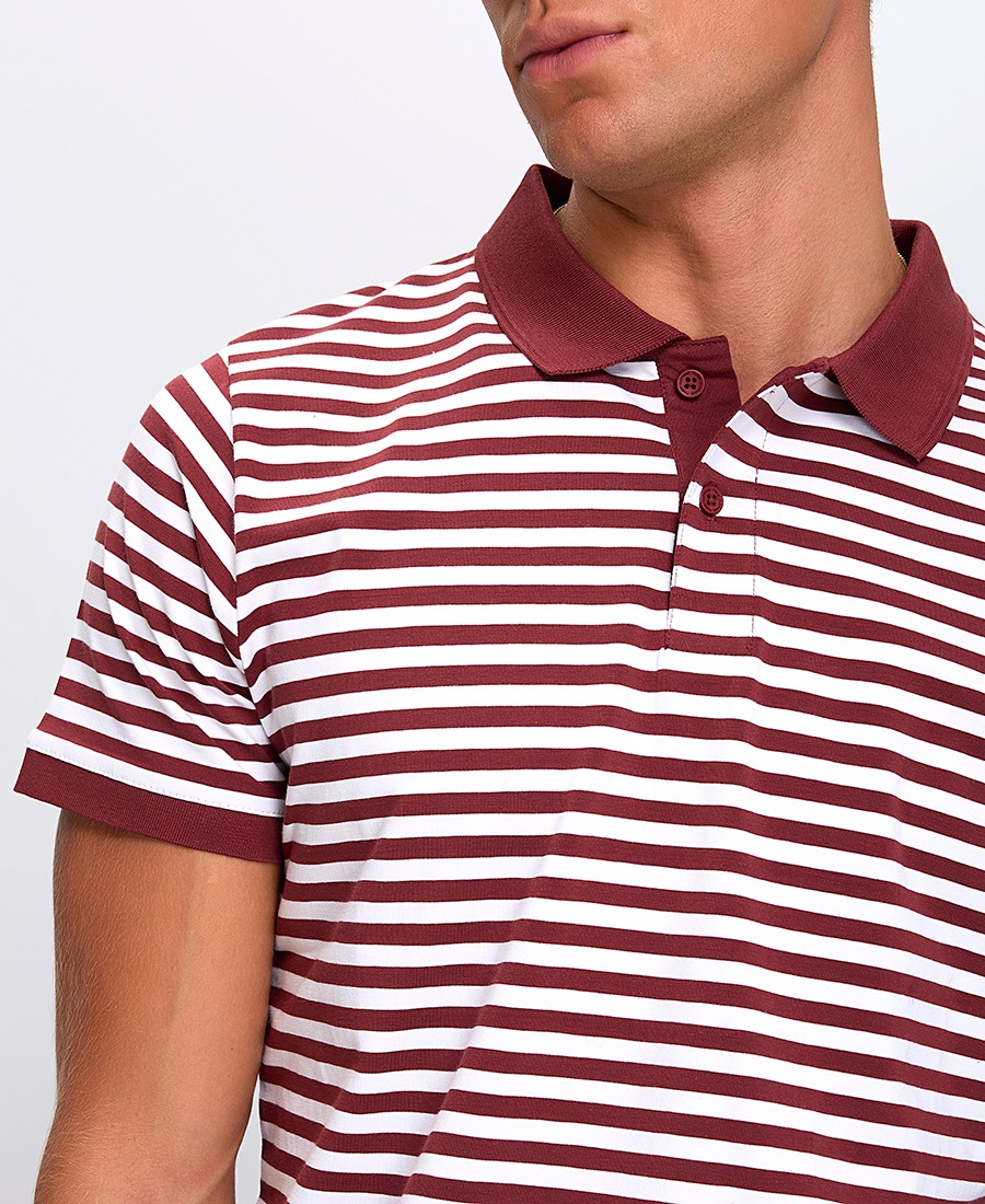 Ανδρική Polo Μπλούζα Regular Fit Ριγέ Κοντομάνικη φωτογραφία