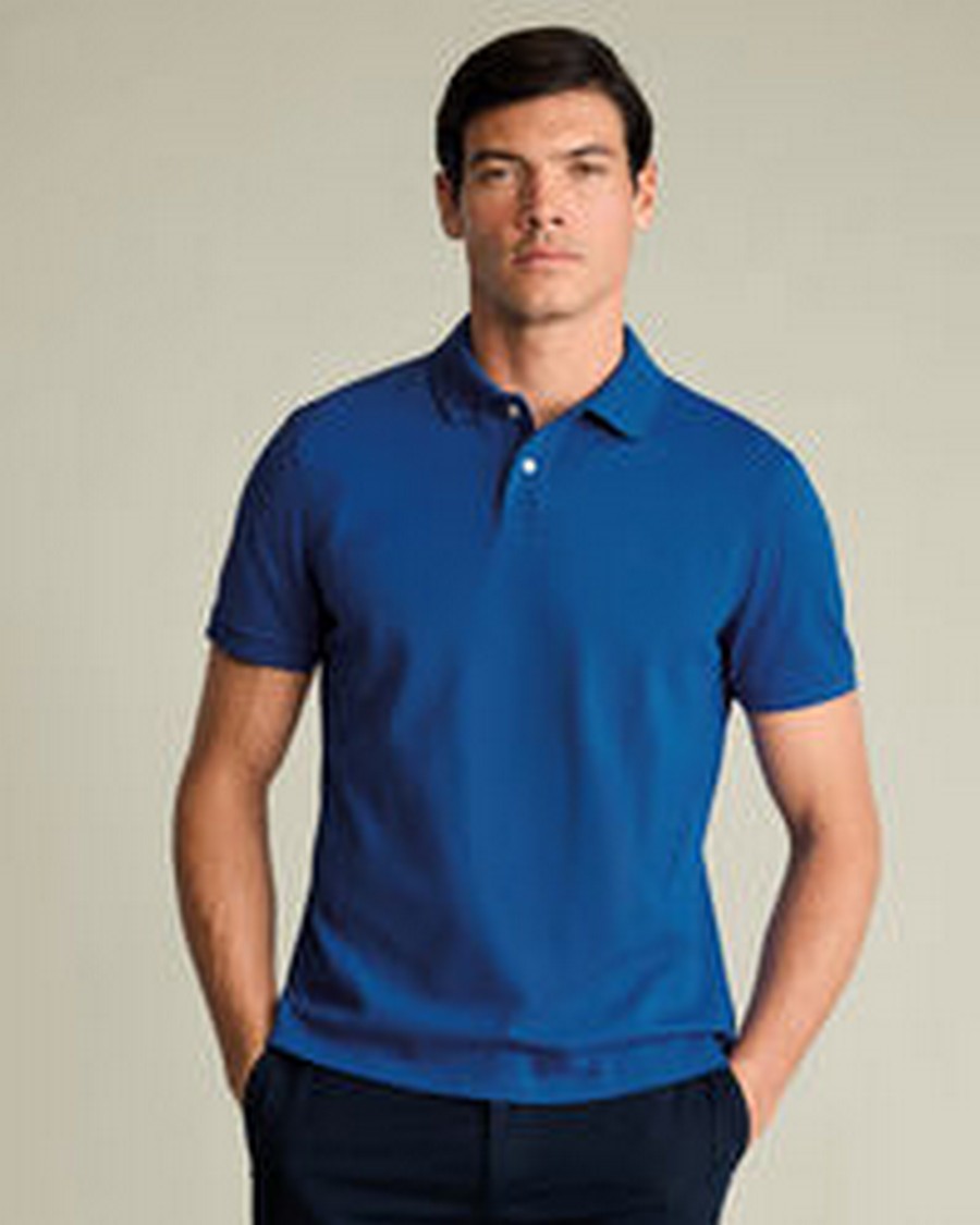 Charles Tyrwhitt Ανδρικό Polo Pique Με Δίκομβο Κούμπωμα Και Κεντημένο Logo