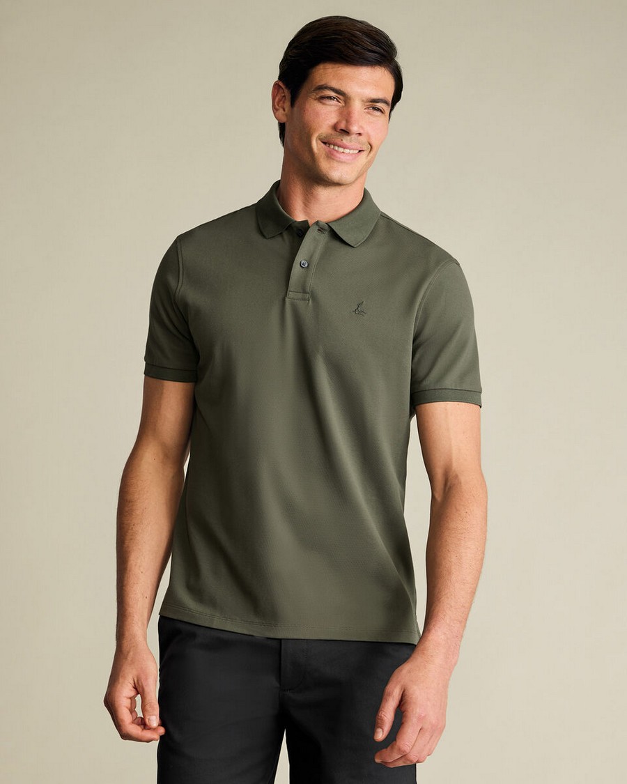 Charles Tyrwhitt Ανδρικό Polo Pique Με Δίκομβο Κούμπωμα Και Κεντημένο Logo