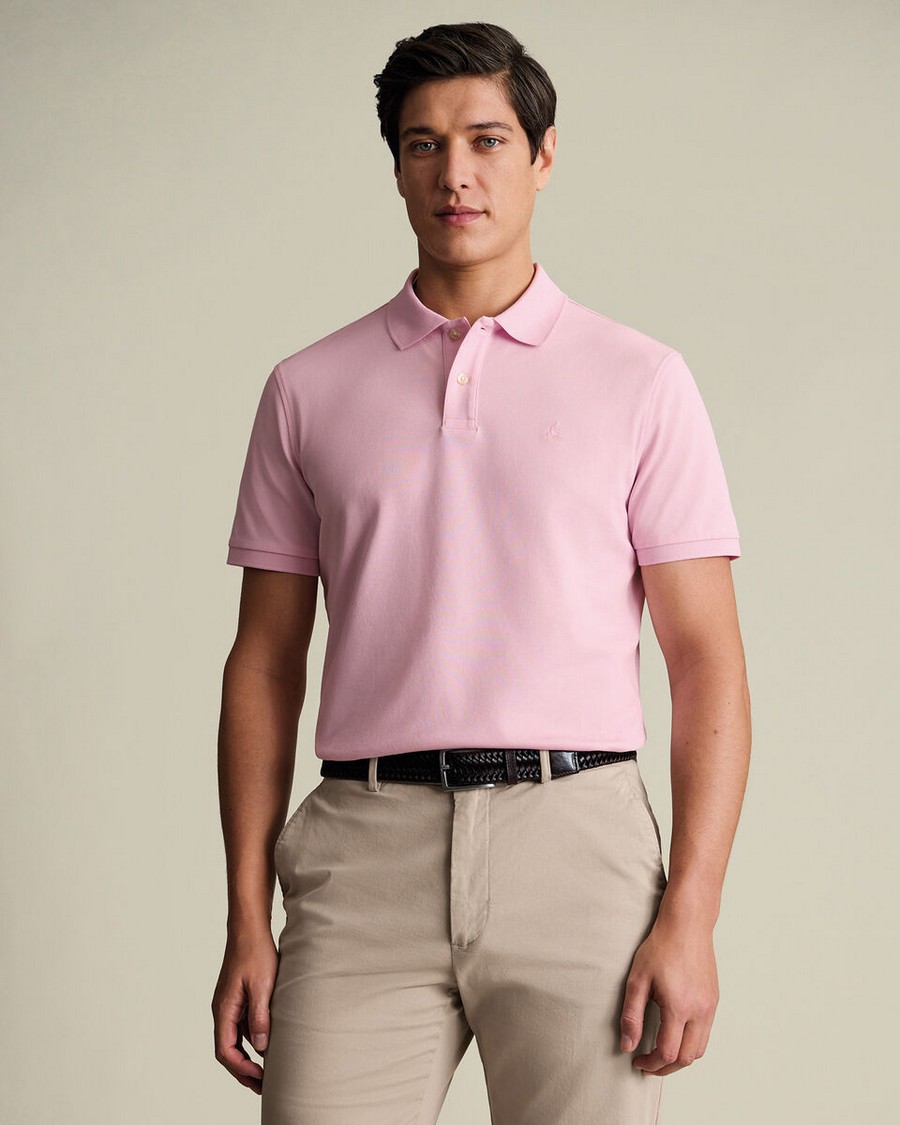 Charles Tyrwhitt Ανδρικό Polo Pique Με Δίκομβο Κούμπωμα Και Κεντημένο Logo