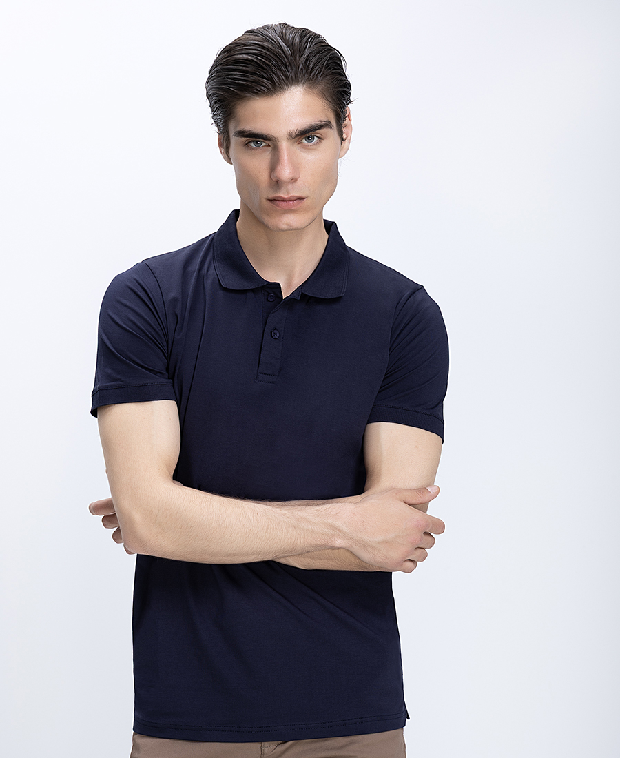Ανδρική Polo Μπλούζα Βαμβακερή Regular Fit