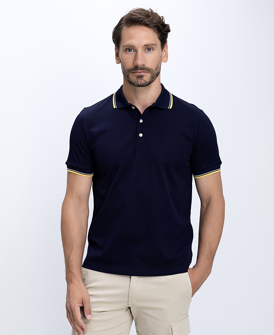 Kaiserhoff Ανδρικό Polo Βαμβακερό Με Contrast Λεπτομέρειες Regular Fit