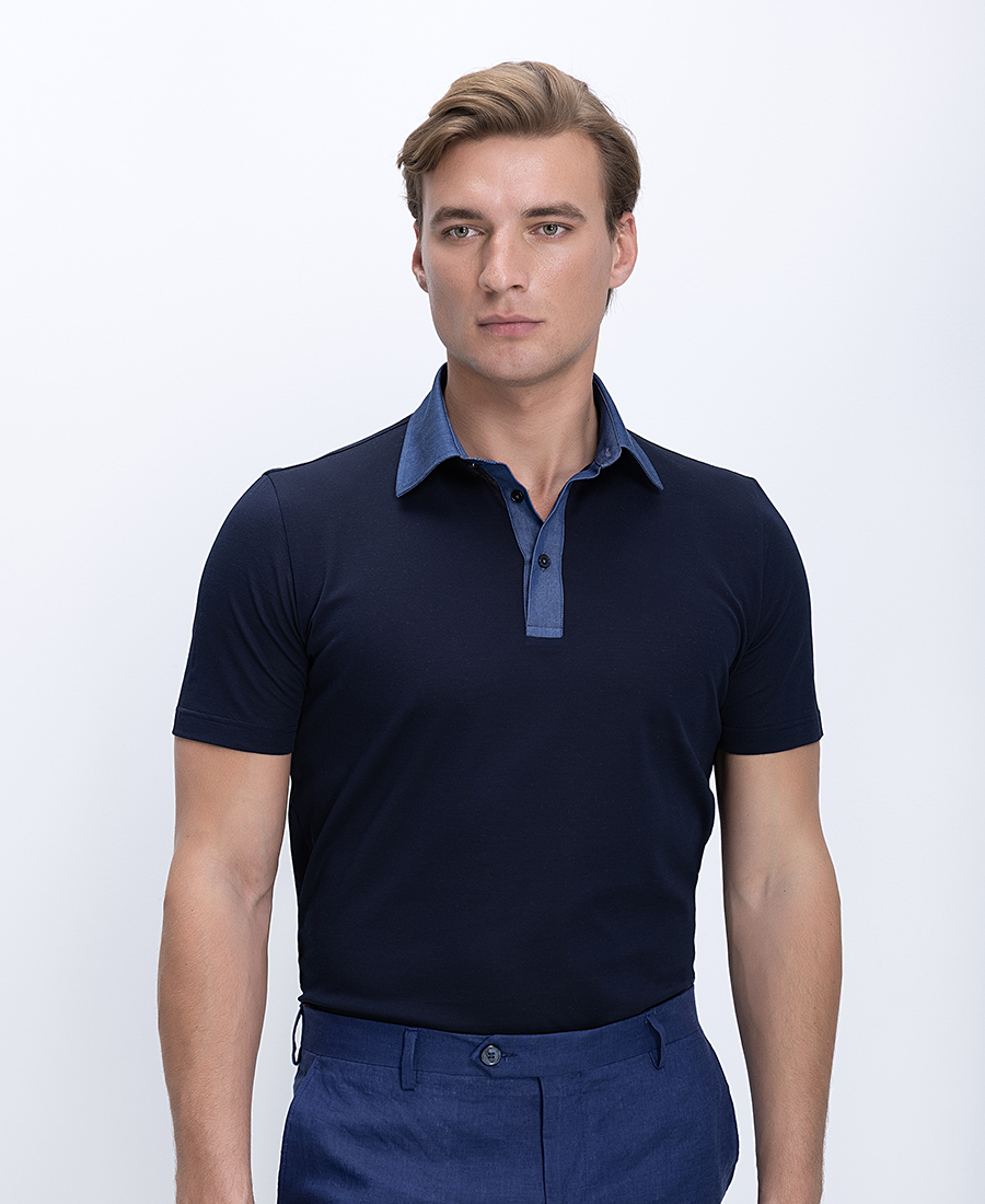Kaiserhoff Ανδρικό Polo Βαμβακερό Με Contrast Γιακά Regular Fit
