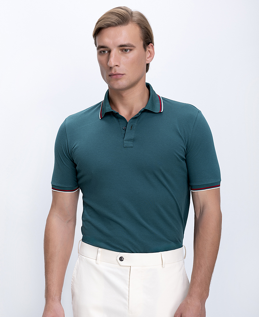 Vardas Ανδρικό Βαμβακερό Polo Regular Fit Με Contrast Λεπτομέρειες