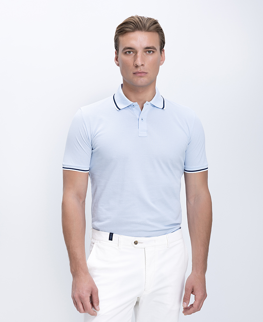 Vardas Ανδρικό Βαμβακερό Polo Regular Fit Με Contrast Λεπτομέρειες