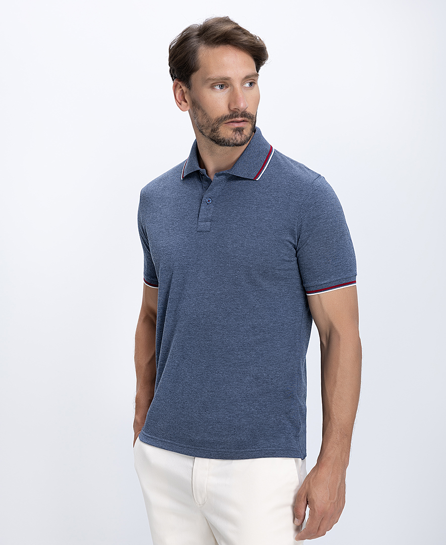Vardas Ανδρικό Βαμβακερό Polo Regular Fit Με Contrast Λεπτομέρειες