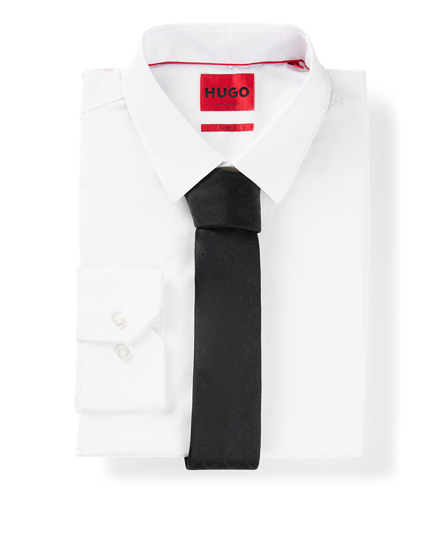 Hugo Ανδρική Μεταξωτή Γραβάτα σε Μαύρο φωτογραφία