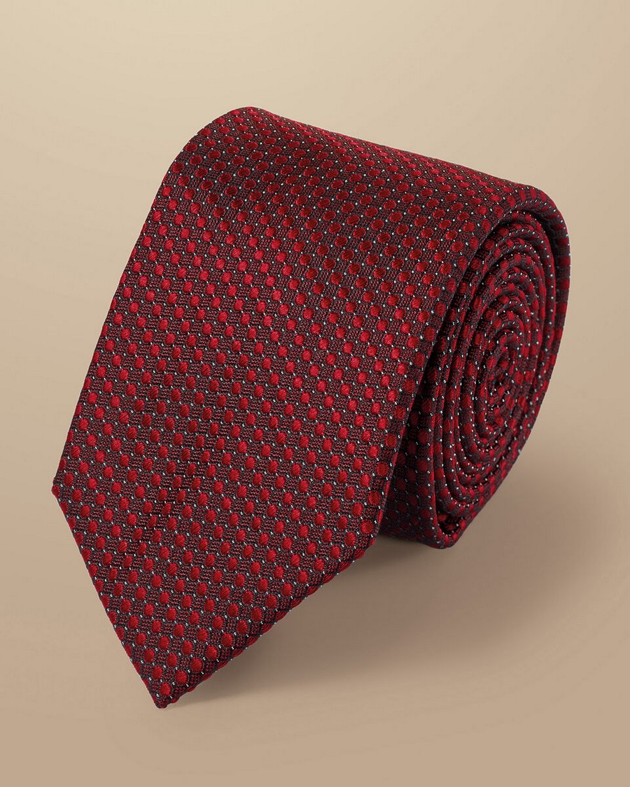 Charles Tyrwhitt Ανδρική Μεταξωτή Γραβάτα Semi Plain