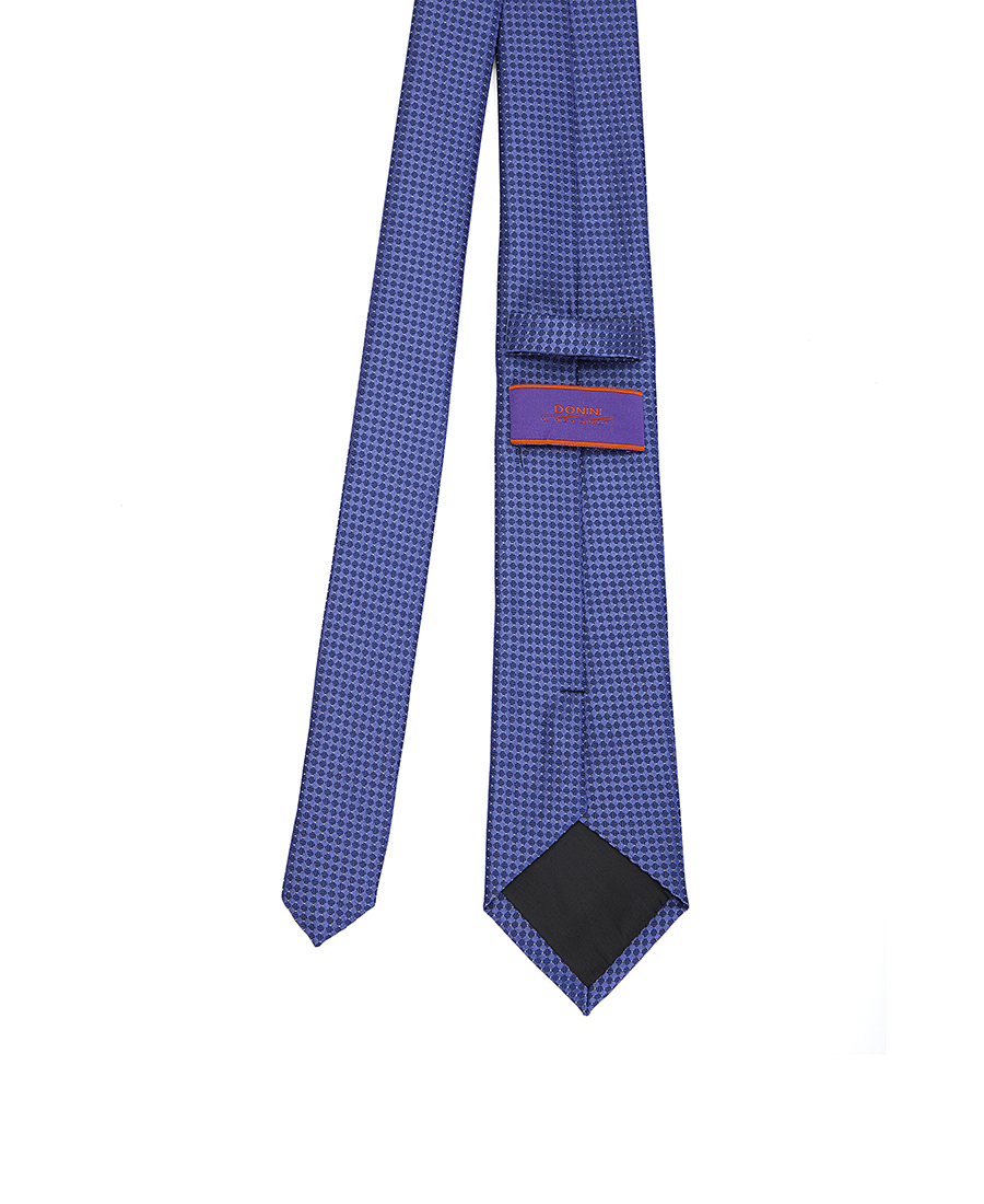 Ανδρική Γραβάτα με Μικροσχέδιο σε Μπλε φωτογραφία