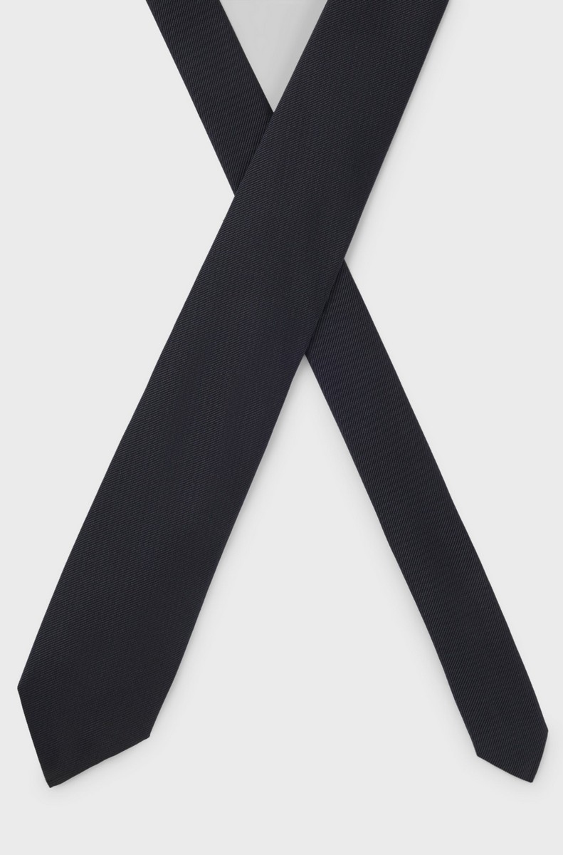 Boss Ανδρική Γραβάτα Μεταξωτή Μονόχρωμη φωτογραφία
