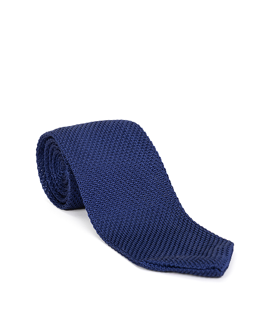 Charles Tyrwhitt Ανδρική Μονόχρωμη Μπλε Γραβάτα Μεταξωτή Πλεκτή Για Business Και Formal Εμφανίσεις