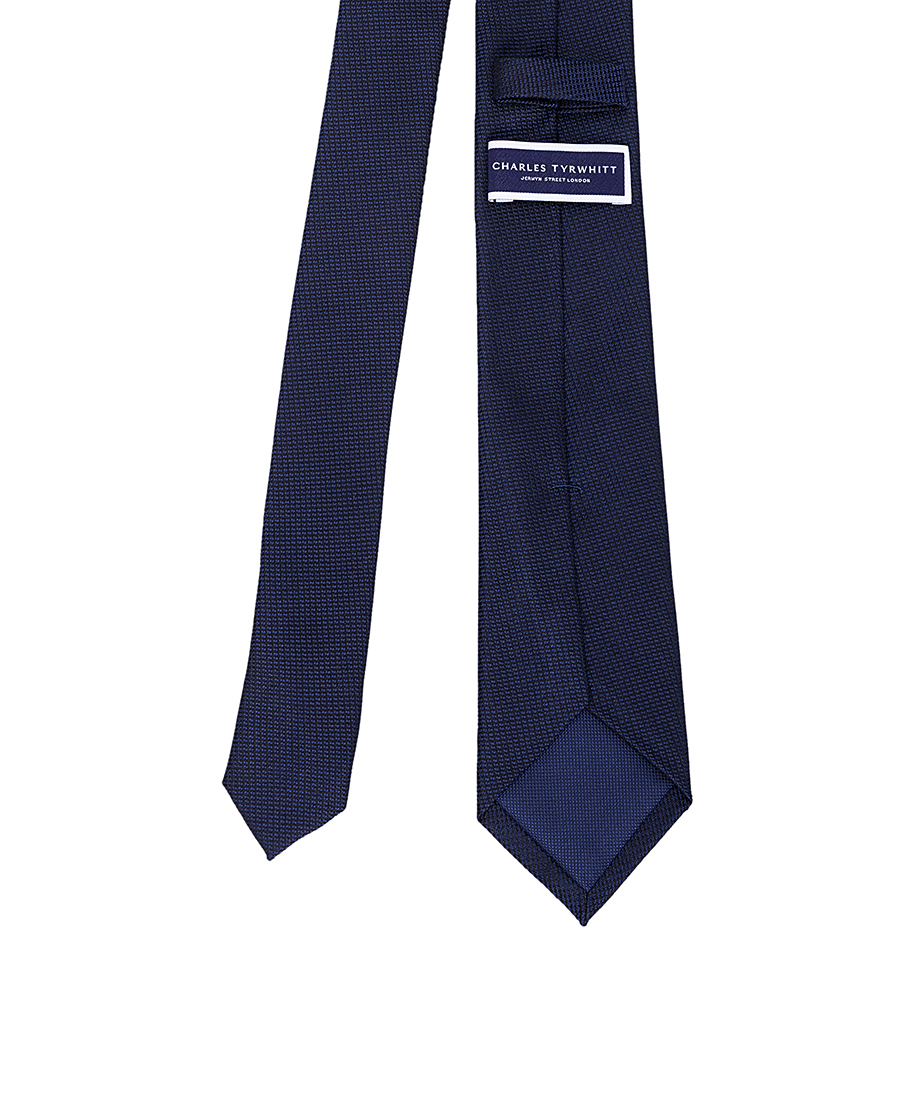 Charles Tyrwhitt Ανδρική Γραβάτα Slim Μεταξωτή French Blue φωτογραφία