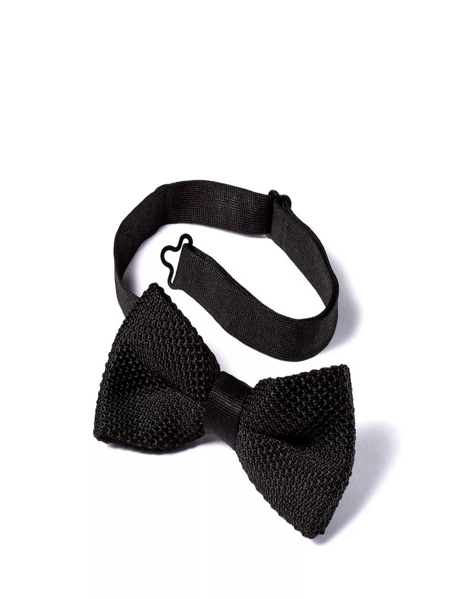 Charles Tyrwhitt Ανδρικό Πλεκτό Παπιγιόν από Μετάξι σε Μαύρο φωτογραφία