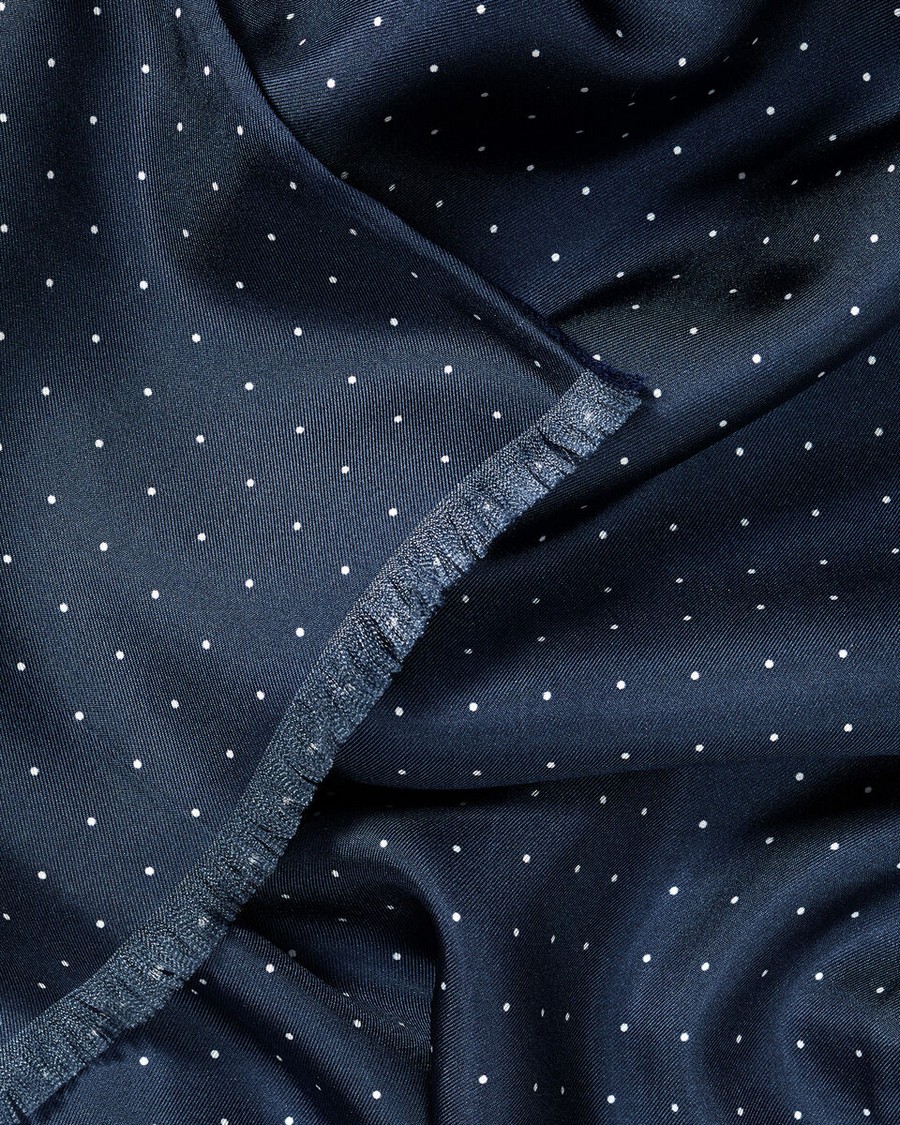 Charles Tyrwhitt Ανδρικό Κασκόλ από Μετάξι με Πουά σε Μπλε φωτογραφία