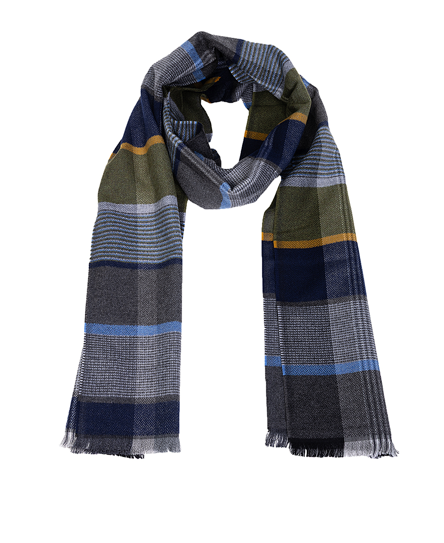 Commander Ανδρικό Κασκόλ Σε Καρό Μοτίβο