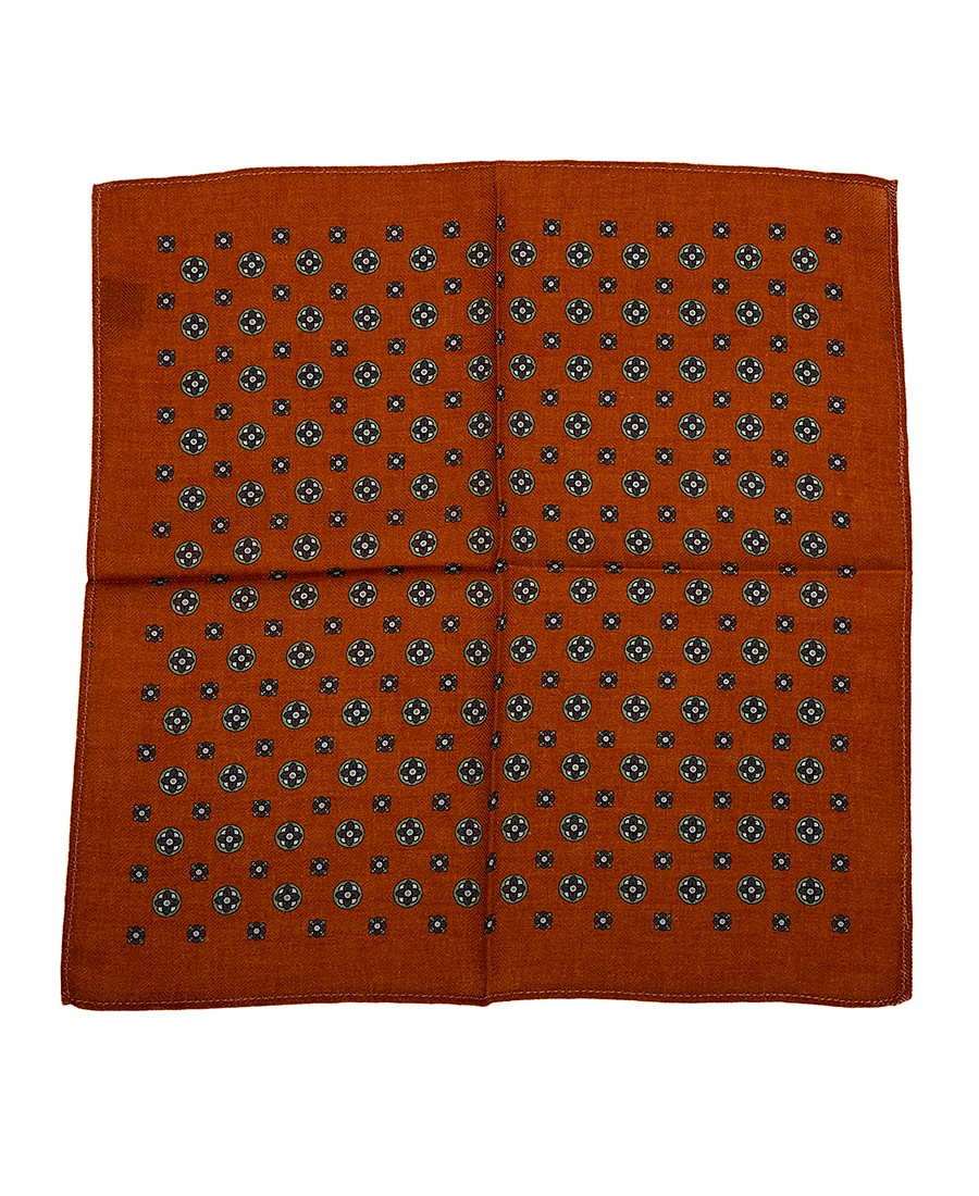 Charles Tyrwhitt Ανδρικό Μαντήλι Τσέπης Τετράγωνο σε Πορτοκαλί