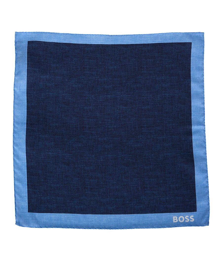 Boss Ανδρικό Μαντήλι Τσέπης από Lyocell με Τυπωμένο Logo και Περίγραμμα