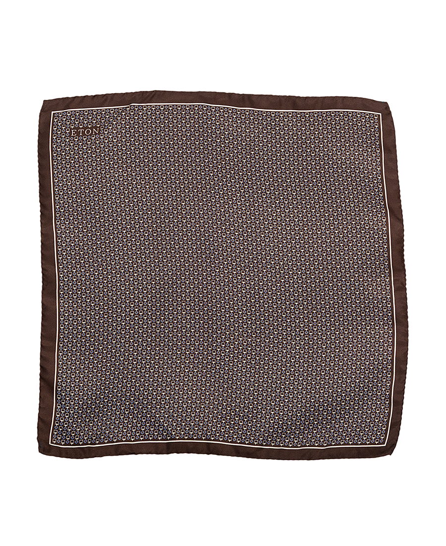 Eton Ανδρικό Μαντήλι Τσέπης Μεταξωτό Με Μικροσχέδιο