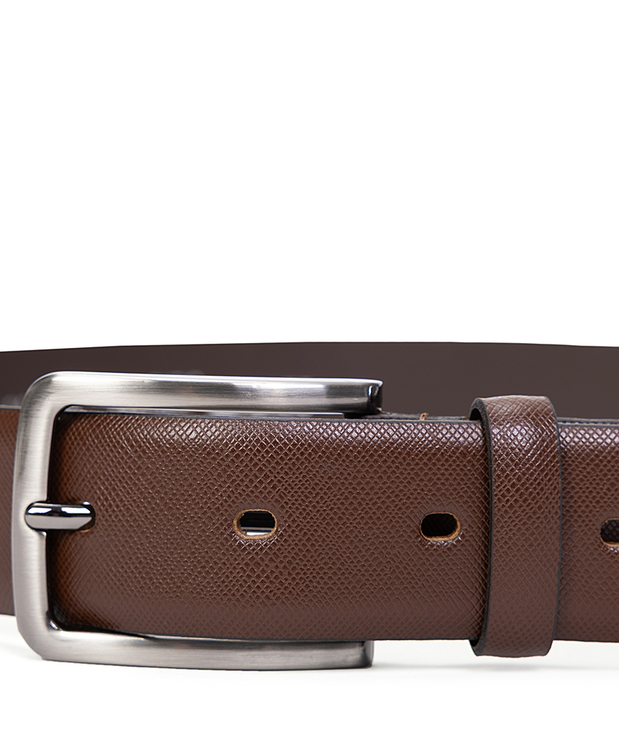 Ανδρική Ζώνη Δερμάτινη Με Μεταλλική Αγκράφα φωτογραφία