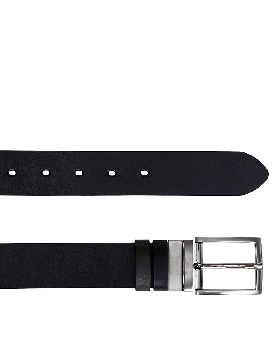 Kaiserhoff Ανδρική Ζώνη Δερμάτινη Διπλής Όψης Με Μεταλλική Αγκράφα φωτογραφία