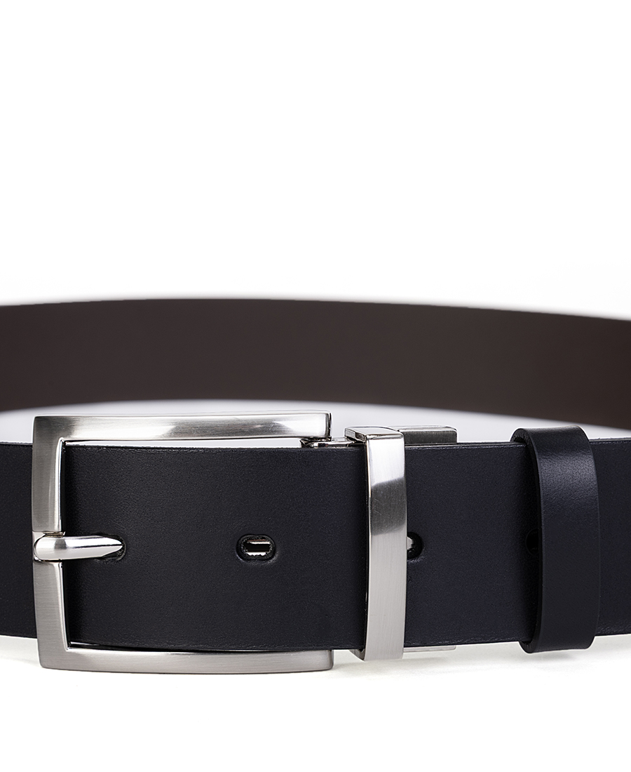 Kaiserhoff Ανδρική Ζώνη Δερμάτινη Διπλής Όψης Με Μεταλλική Αγκράφα φωτογραφία