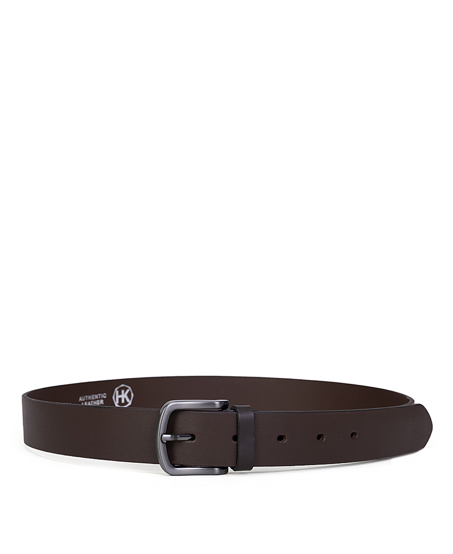 Ανδρική Ζώνη Δερμάτινη Με Ματ Μεταλλική Αγκράφα