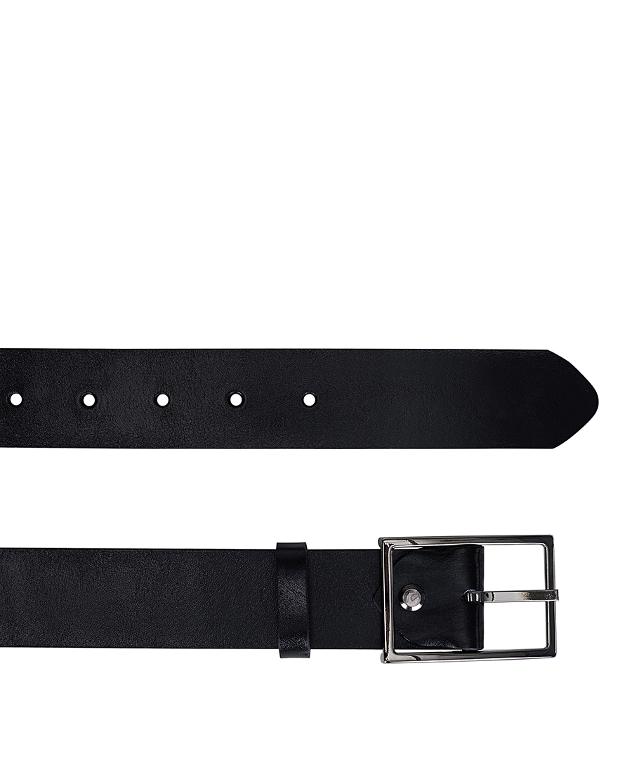 Ανδρική Ζώνη Δερμάτινη Με Τετράγωνη Μεταλλική Αγκράφα φωτογραφία