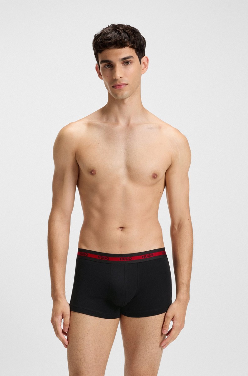 Hugo Ανδρικά Εσώρουχα 3-Pack Βαμβακερα με Λογότυπο σε Μαύρο φωτογραφία