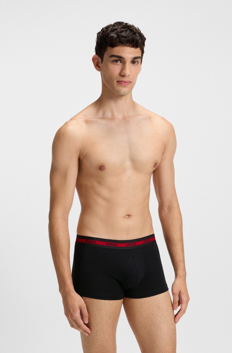 Hugo Ανδρικά Εσώρουχα 3-Pack Βαμβακερα με Λογότυπο σε Μαύρο φωτογραφία