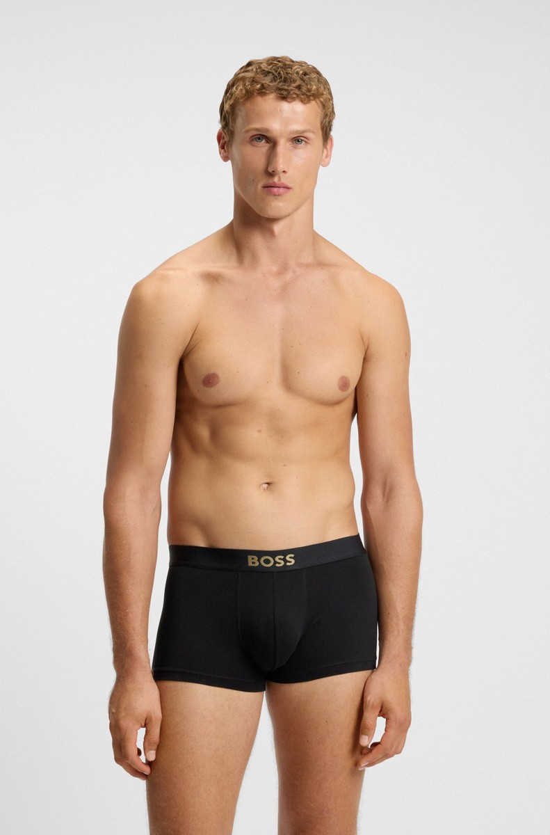 Boss Ανδρικά Boxer 3-Pack Με Ελαστική Ζώνη Μέσης Και Λογότυπο