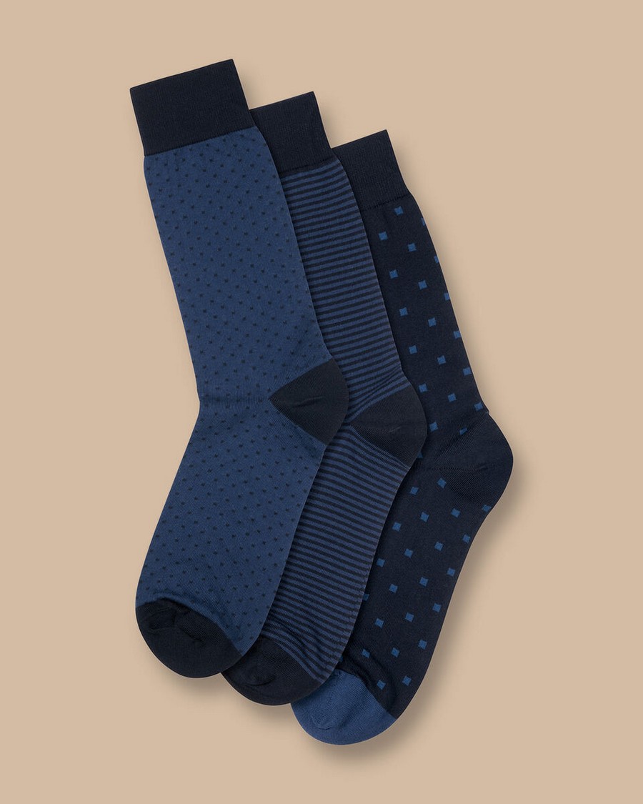 Charles Tyrwhitt Charles Tyrwhitt Ανδρικές Βαμβακερές Κάλτσες 3Pack με Σχέδια