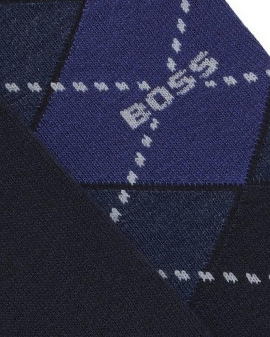 Boss Ανδρικές Κάλτσες Σετ 2 Ζευγάρια Με Ρόμβους Και Μονόχρωμη Λεπτομέρεια φωτογραφία