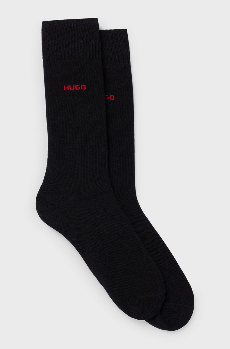 Hugo Hugo Ανδρικές Κάλτσες 2-Pack Βαμβακερές με Λογότυπο