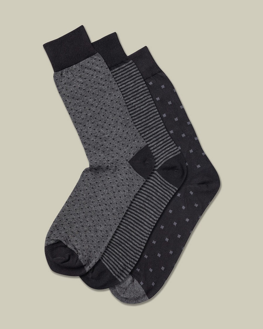 Charles Tyrwhitt Ανδρικό Σετ Καλτσών Pattern Multipack