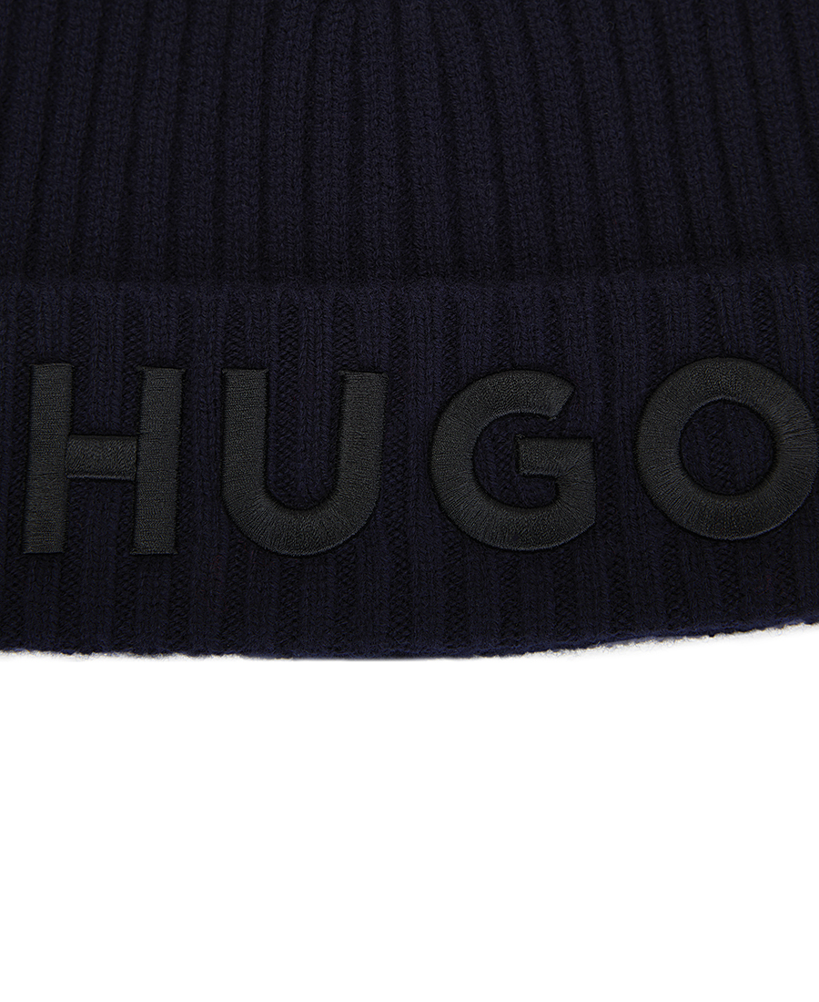 Hugo Ανδρικό Πλεκτό Σκουφάκι με Λογότυπο Μάλλινο φωτογραφία